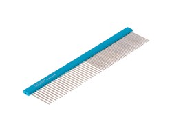 Расческа DeLIGHT 50/50 алюм 19,5 см с плоской синей ручкой, зуб 2,8см 316650-6