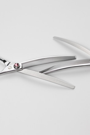 Ножницы филировочные изогнутые для животных "ОПАЛ"